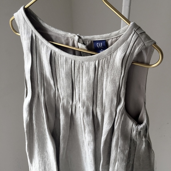 girls tea party tafetta chiffon silver sleeveless dress 6 7 - Picture 4 of 5